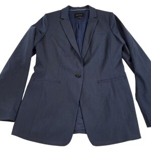 Banana Republic Long and Lean Blazer Sports Coat Italian Wool Navy Size 12 Tall